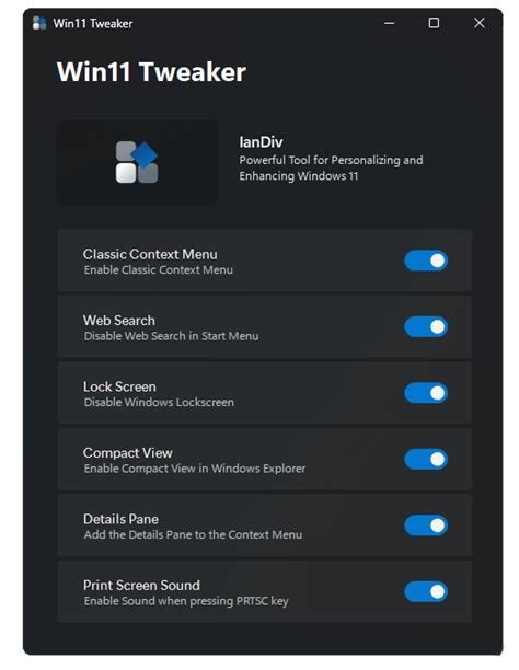 Win11 Tweaker 1.0.0 Download
